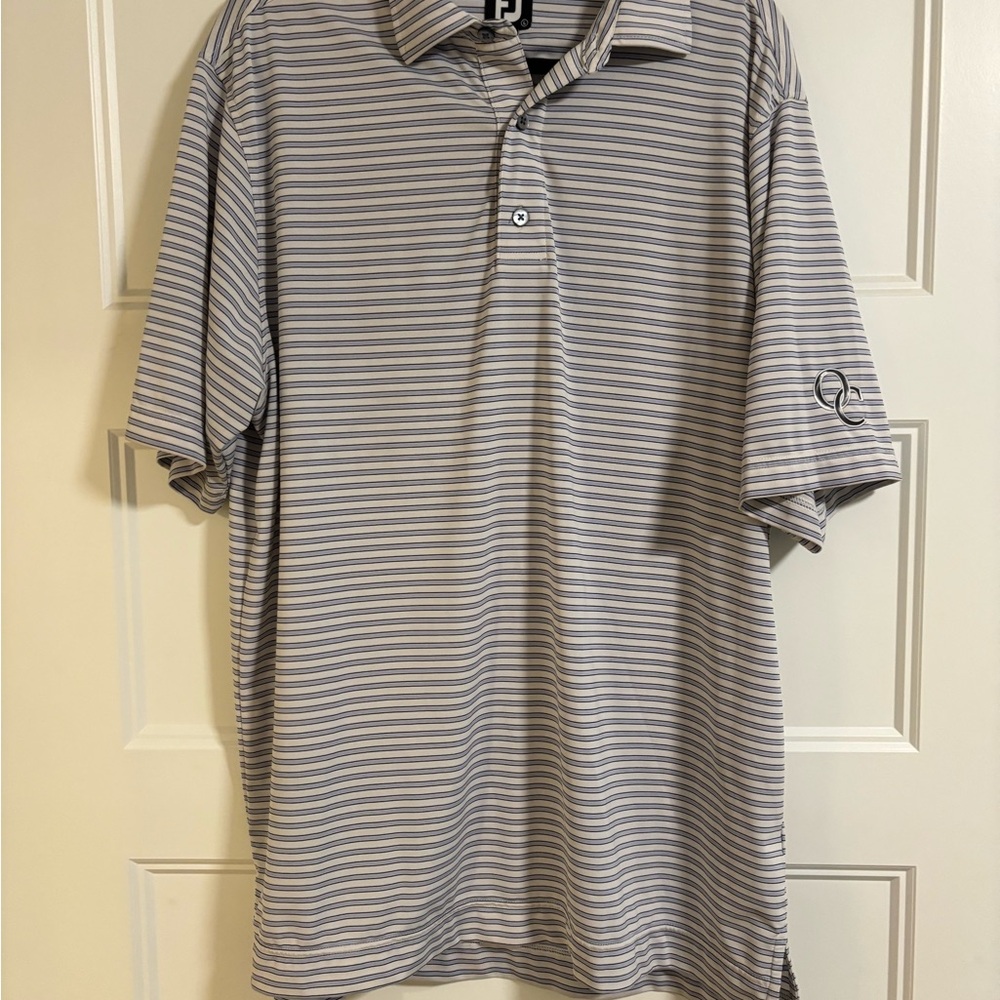 FootJoy Men's Polo Shirt - Gray Stripes
